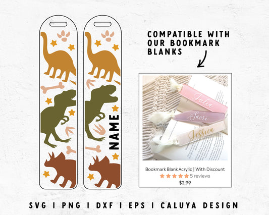 Dinosaur SVG | Bookmark Template SVG