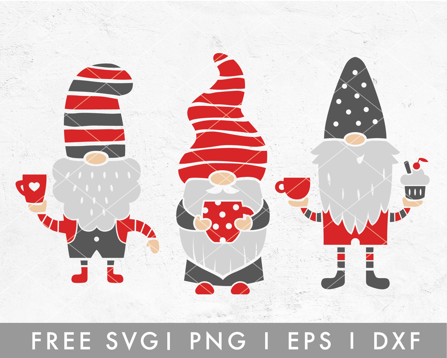 Gnome with Coffee SVG Cut File for Cricut, Cameo Silhouette | Gnome Free SVG