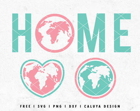 FREE Earth Day SVG | Home Earth SVG  Cut File for Cricut, Cameo Silhouette | Free SVG Cut File