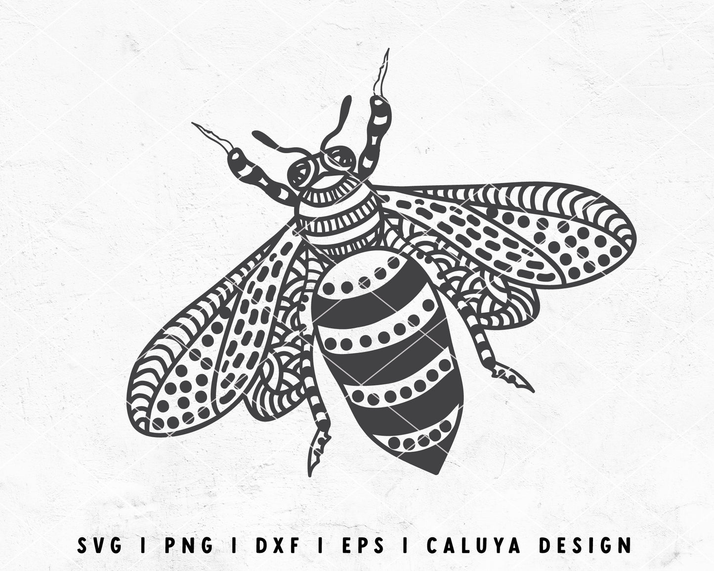FREE Bee SVG | Zentangle SVG Cut File for Cricut, Cameo Silhouette | Free SVG Cut File