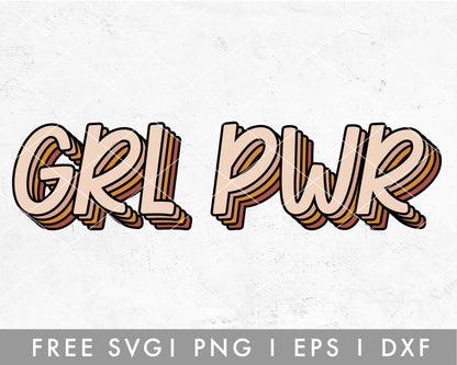 FREE GRL PWR SVG File for Cricut, Cameo Silhouette | Free SVG Cut File