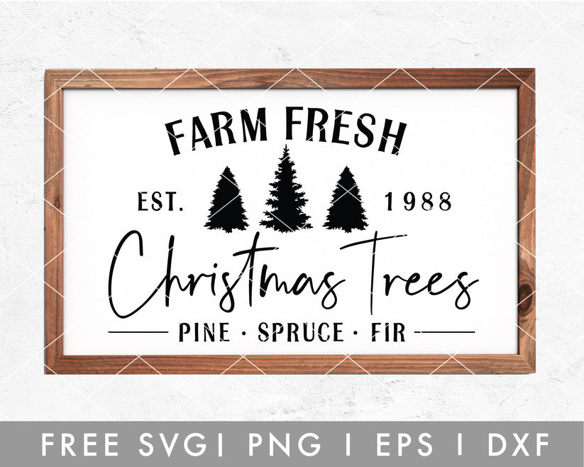 FREE Christmas Tree Farmsign SVG For Cricut, Cameo Silhouette – Caluya ...