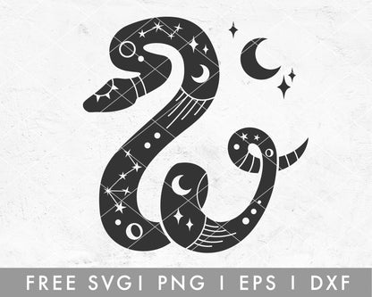 FREE Mythical Snake SVG Cut File for Cricut, Cameo Silhouette | Free SVG Cut File