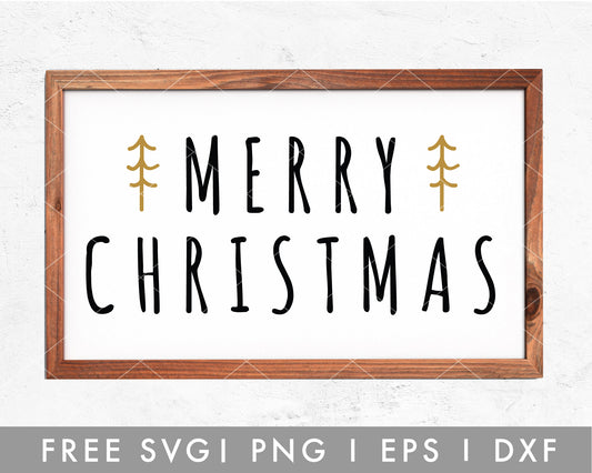 FREE Merry Christmas Sign SVG