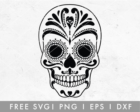 FREE Evil Eye Sugar Skull SVG