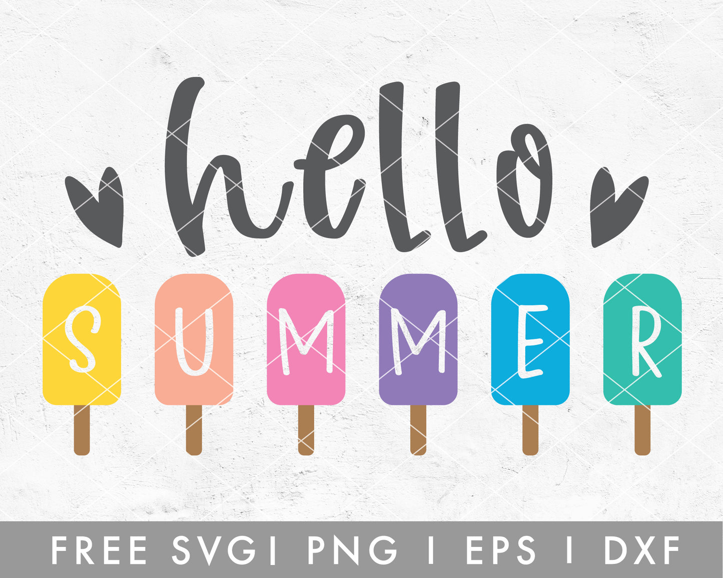 FREE Hello Summer SVG | Popsicle Cut File for Cricut, Cameo Silhouette | Free SVG Cut File