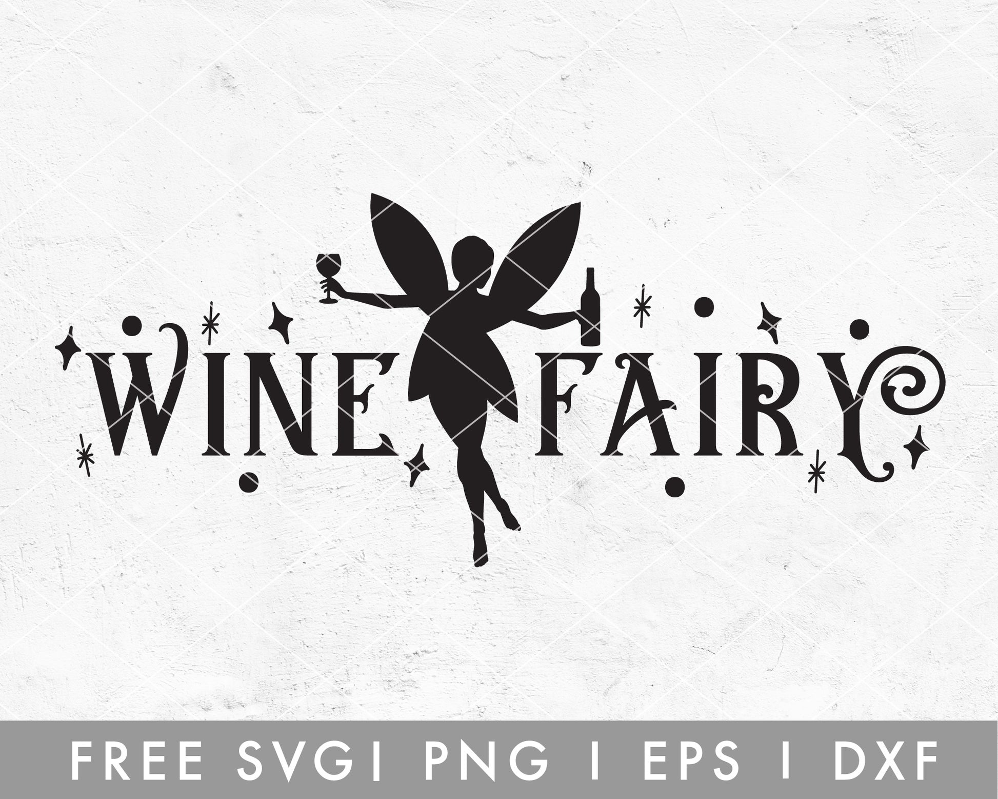 FREE Wine SVG | Wine Fairy Cut File for Cricut, Cameo Silhouette | Free SVG Cut File