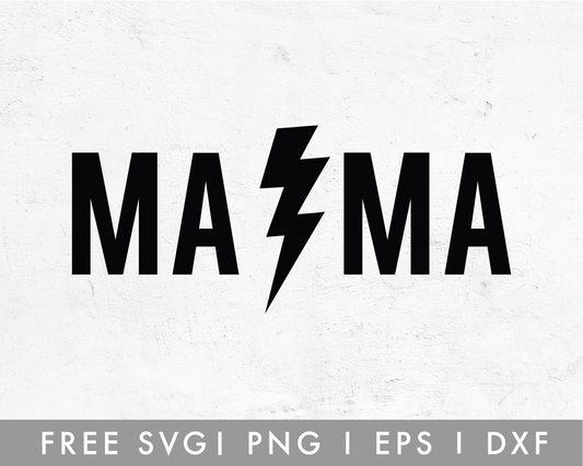 FREE Mama Lighting Bolt SVG