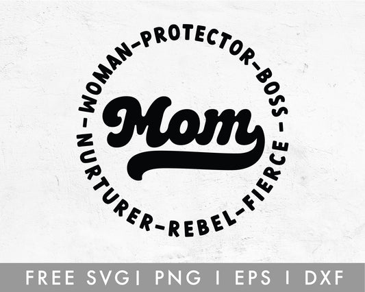 FREE Mom Badge SVG