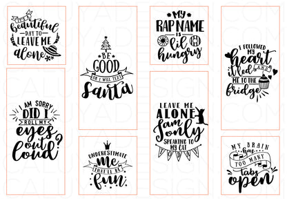 Funny Quote SVG Bundle | 25 Pack