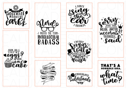 Funny Quote SVG Bundle | 25 Pack