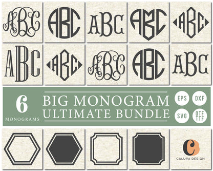 Big Monogram SVG & Font Bundle