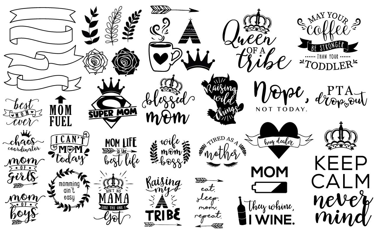 Mom Life SVG Bundle | 25 Pack – Caluya Design