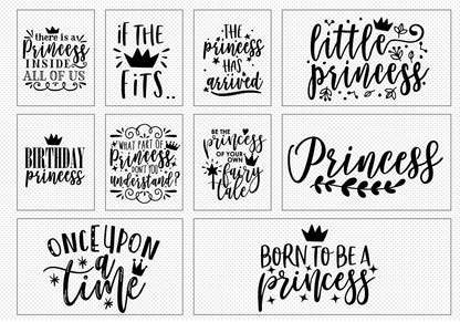 Sassy Princess Quote SVG Cut File | 20 Pack
