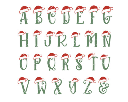 6 Christmas Monogram SVG Bundle