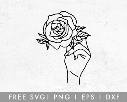 FREE Rose In Hand SVG