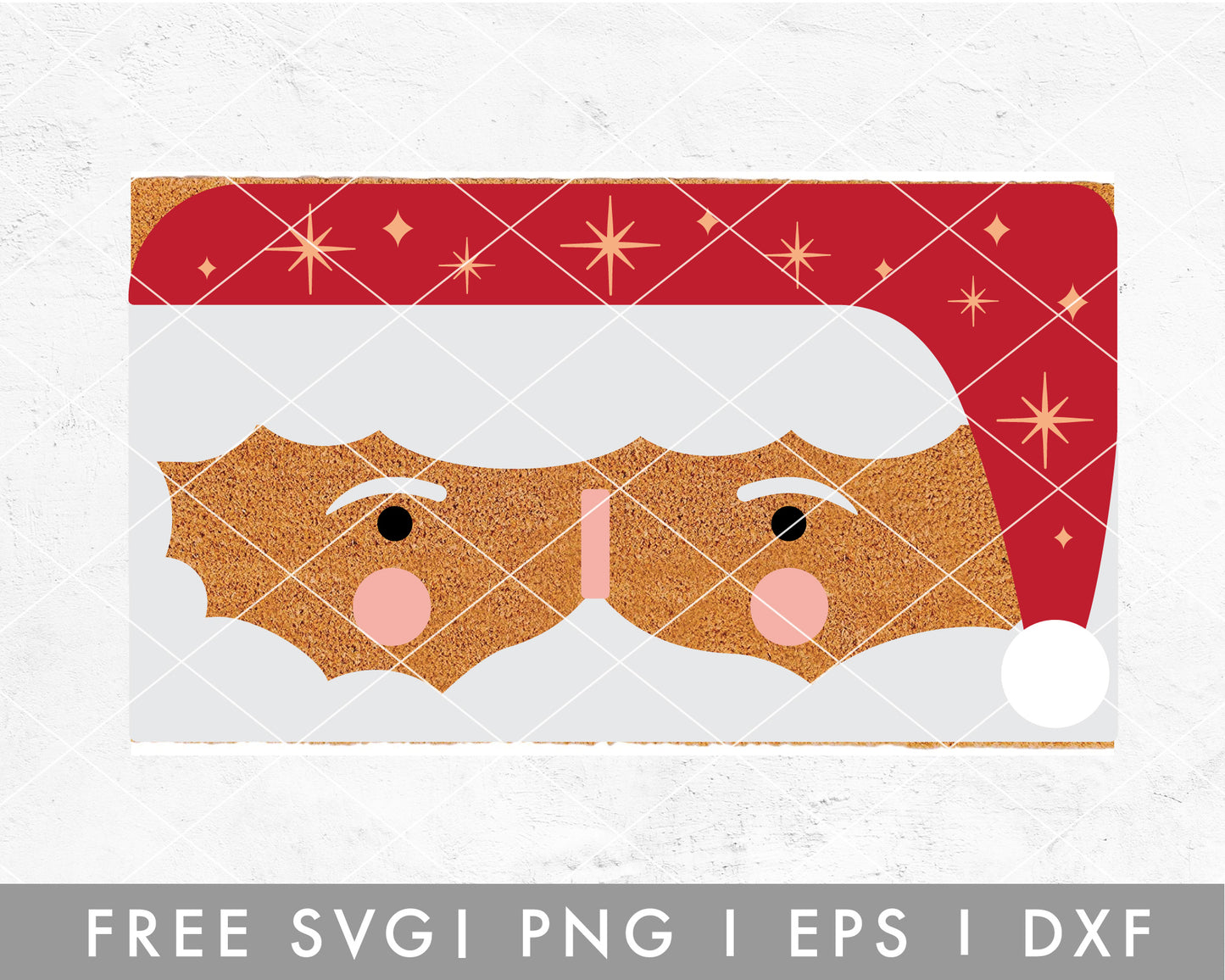 FREE Santa Doormat SVG for Cricut, Cameo Silhouette | Doormat Making