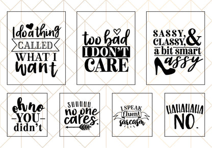 Sassy Quote SVG Bundle | 30 Pack