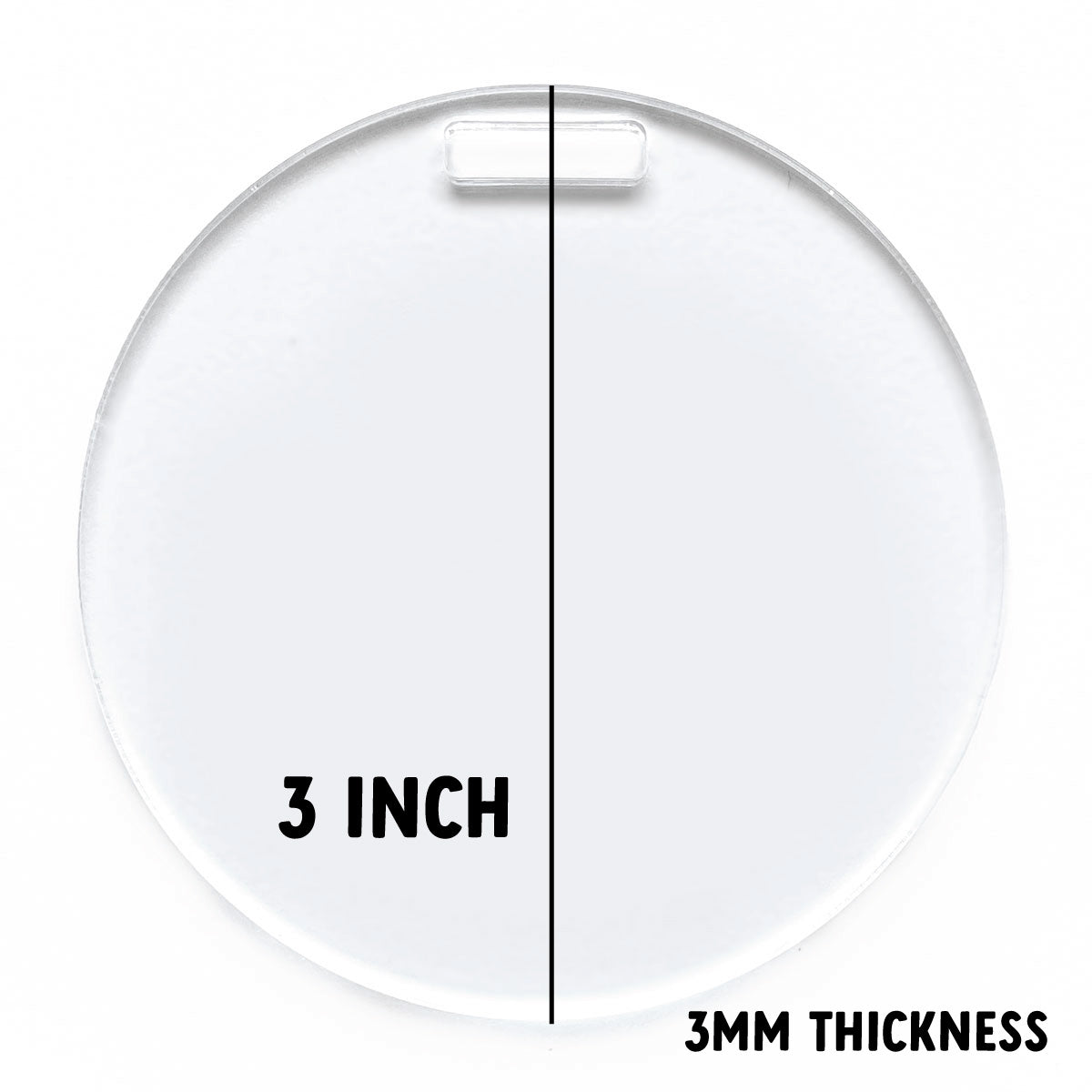 3 Inch Circle with Big Hole | Acrylic Blank | Craft Blank for Cricut Project
