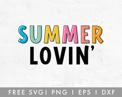 FREE Summer SVG | Summer Lovin' SVG Cut File for Cricut, Cameo Silhouette | Free SVG Cut File