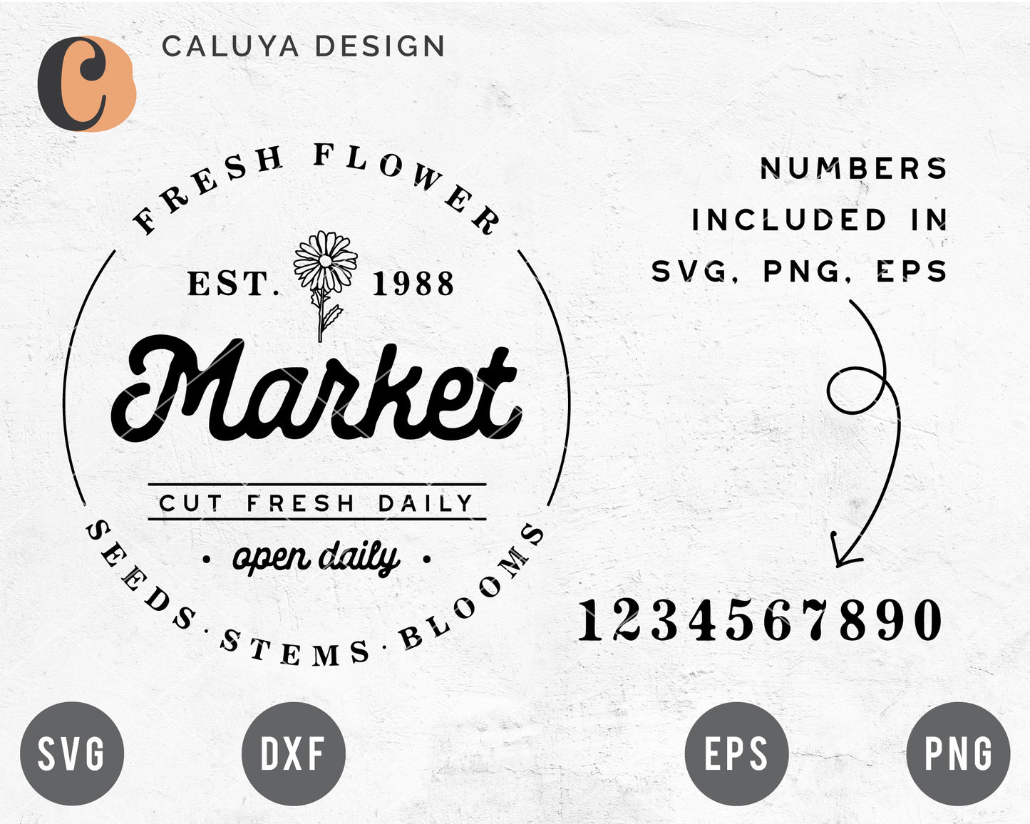 Fresh Flower Market Sign Making SVG