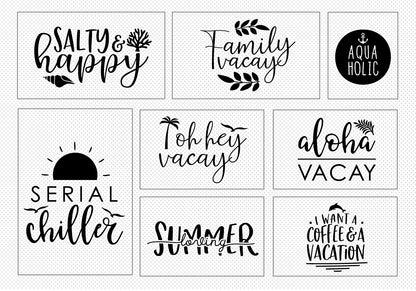 Vacay Quotes SVG Bundle | 20 Pack